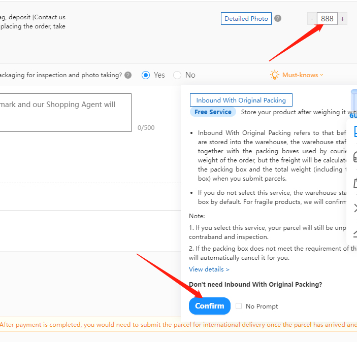 Оплата агентом Taobao